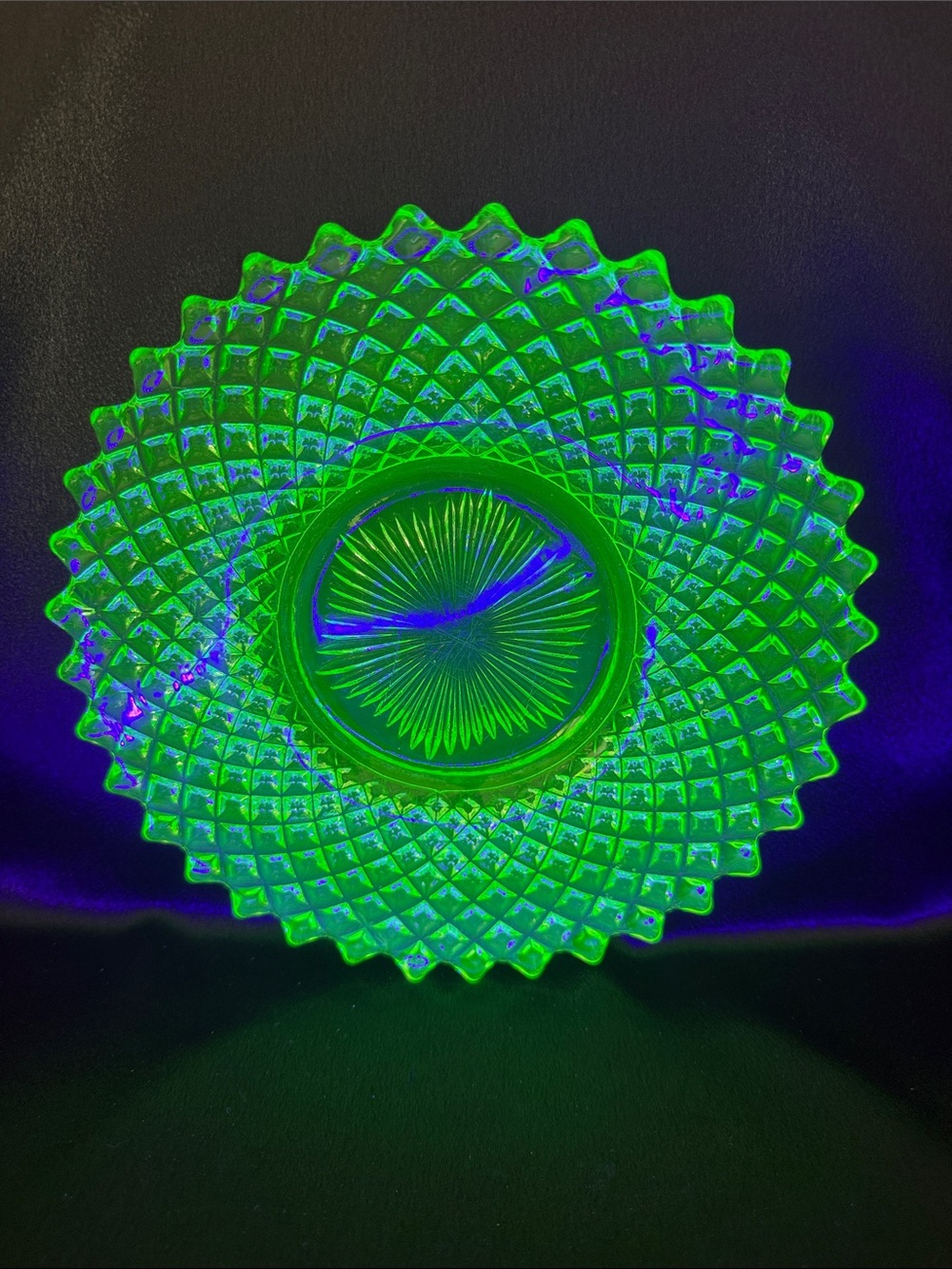 Uranium Glass Westmoreland England Hobnail Pattern